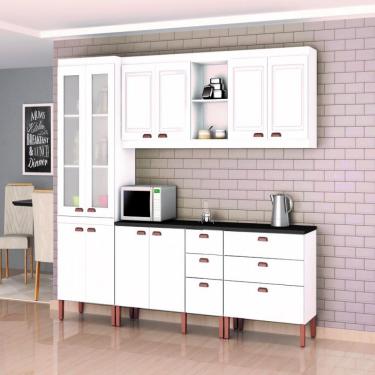 Imagem de Cozinha Completa Juliete 7 Peças 10 Portas 6 Gavetas Tuboarte Branco