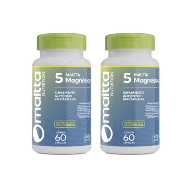 Imagem de Kit 2 Duom 5 Magnésios Quelato Malato Taurato Citrato Óxido 2x60 Cápus