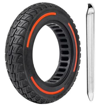 Imagem de Pneus sólidos de 25 cm x 5,5 cm para scooter elétrica, roda de substituição 50/75-6.1, pneu de borracha 10X2,125 para Gotrax G4/XR/VR& Turboant X7 MAX/Pro/M10& F25& Xiaomi M365/Pro/Pro 2/1S vermelho
