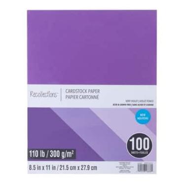 Imagem de Papel cartolina muito violeta 21,6 cm x 28 cm; da Recollections™, 100 folhas
