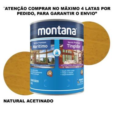 Imagem de Verniz base água marítimo tingidor premium 900ml montana cores, NATURA