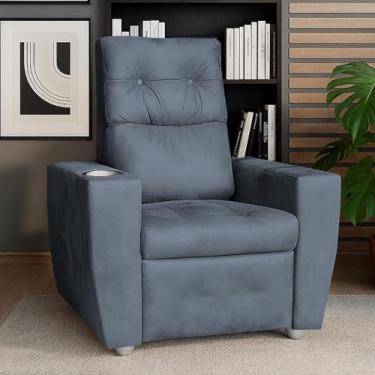 Imagem de Poltrona Idoso Reclinável 3 Posições Magazine Grafite