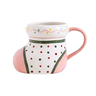 Imagem de Caneca de sapatos criativos caneca fofa copo de bebida 650 ml grande capacidade café da manhã aveia leite xícara de café caneca de café