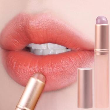 Imagem de Pincel labial de silicone com capa para corretivo angular, ferramentas de maquiagem de batom macio, cabeça redonda, pincel versátil para lábios