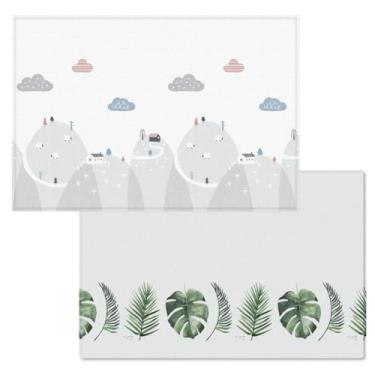 Imagem de Tapete de Atividades Dupla Face Infantil Parklon PVC Premium Happy Way & Botanical 190cm x 130cm x 1,2cm
