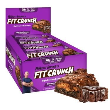 Imagem de Barras de proteína Fit Crunch, tamanho completo, 30 g de proteína, 12 barras-Unissex