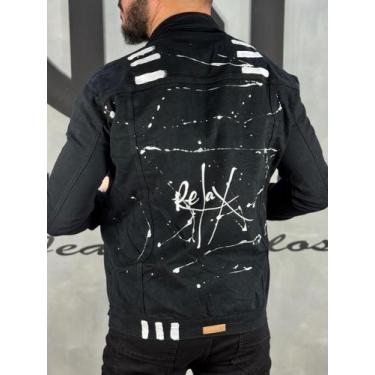 Imagem de Jaqueta Masculina Premium Estampada 4k Relax - JST Jeans, Preto, P