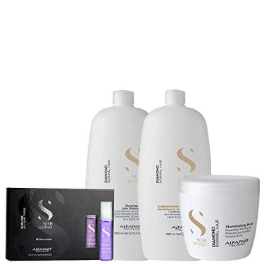 Imagem de Kit Tratamento E Ampolas Alfaparf Semi Di Lino Diamond
