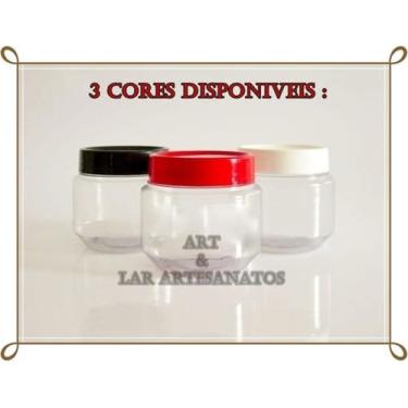 Imagem de Kit 5 Potinhos Lembrancinhas Papinha 120ml Tampa Preta - Art & Lar