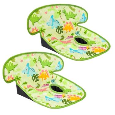 Imagem de INFANZIA Assento seco, protetor de assento de carro impermeável forro de assento de carro treinamento penico crianças, bebês e bebês, almofada para carrinhos de bebê (verde, 2 pacotes