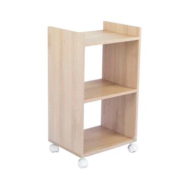 Imagem de Estante Multiuso Carvalho Para Quarto Sala Com Rodízio 40cm