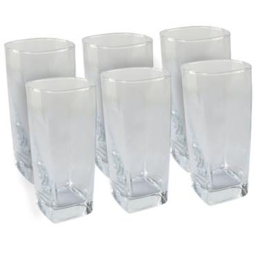 Imagem de Copo De Vidro 320ml Premium Kit Completo Com 6 Unidades