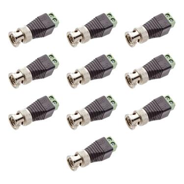 Imagem de Borne Bnc Macho Cftv - Emb 10pçs - Tebera