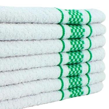 Imagem de Pano de Prato Cozinha Atoalhado Kit 08 Peças 370g/m² 100% Algodão Alta Absorção - Verde