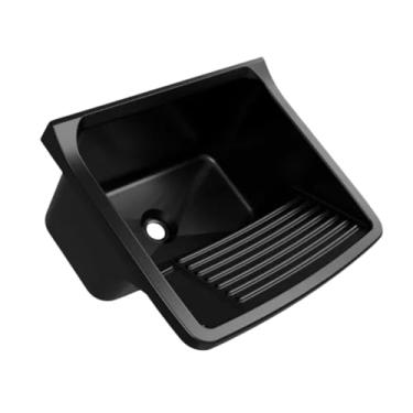 Imagem de Tanque de Plástico 15 Litros com Torneira – Kit Completo para Lavanderia Doméstica (Preto)