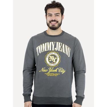 Imagem de Moletom Tommy Jeans Masculino Regular Varsity Luxe Grafite-Masculino