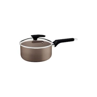 Imagem de Panela Tramontina Milazzo 16cm Alumínio Antiaderente Starflon Max Soft-touch Amêndoa