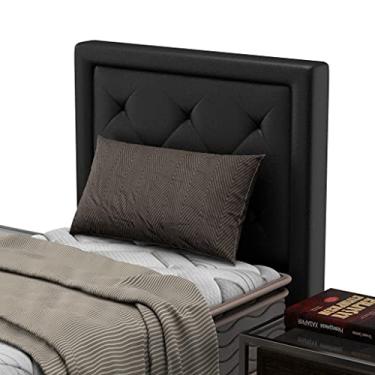 Imagem de Cabeceira Solteiro Olympic Preta Largura 92cm, ProDormir