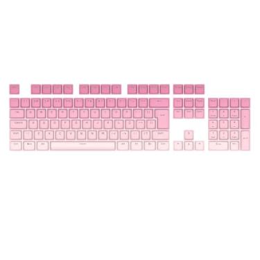 Imagem de Kit de Keycaps Redragon Degradê Rosa e Branco ABNT2 ABS