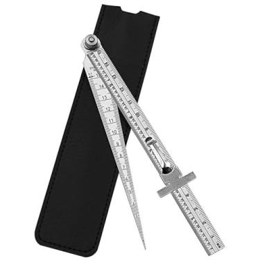 Imagem de TopHomer Calibre de cone de soldagem de aço inoxidável, escala gravada a laser, 1-150 mm, régua de inspeção de soldagem de prata, ferramenta de inspeção portátil para construção, automotivo