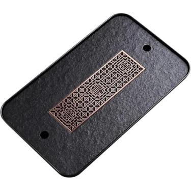 Imagem de Chá De Pedra Preto Luxuoso, Chá Chinês Japonês Do Kungfu Da Cerâmica De Draige Do Armazenamento Da água Para A Casa De Chá Do Escritório Home, 42x25x3cm