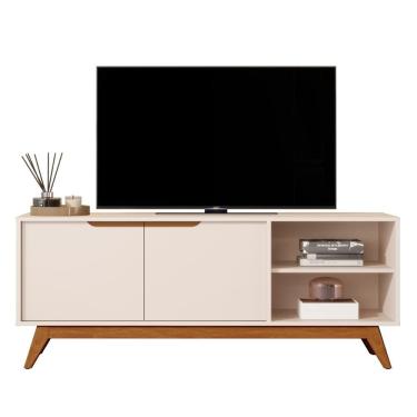 Imagem de Rack Bancada Tucumã 1.4 TV Até 60 Pol. Pés de Madeira Maciça