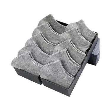 Imagem de 10 Pares de Meias de Barco Masculinas - Respiráveis, Absorventes de Su