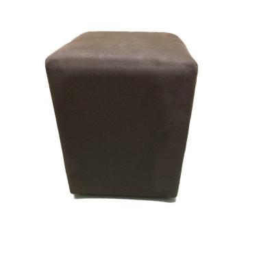 Imagem de Puff Quadrado Decorativo Suede Marrom