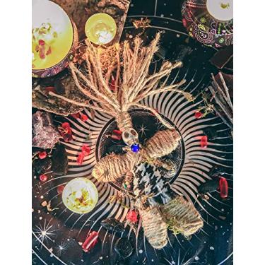 Imagem de Nosadi Boneca Voodoo Conjunto de Bonecas Assustadoras Verdadeiro Feito à Mão Terror Suprimentos Vodu Crânio Bruxas Poppet para Halloween Aniversário Festa Natal Decoração Presente