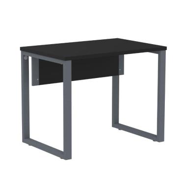 Imagem de Mesa Escritório P25 Tub Pandin 90 Cm (larg) Tampo Mdp Preto Pé Aço Tubular Grafito