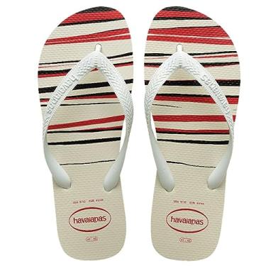 Imagem de Chinelo Havaianas Masculino Top Basic Estampado Cor:Branco;Tamanho:41/42