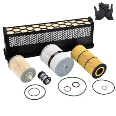 Imagem de PAGOTORTAUS Adequado para Freightliner Cascadia DD Series DD13 DD15 DD16 filtro de óleo, filtro de ar, separador de água de combustível e kit de elemento de filtro de combustível, substitui AF27879
