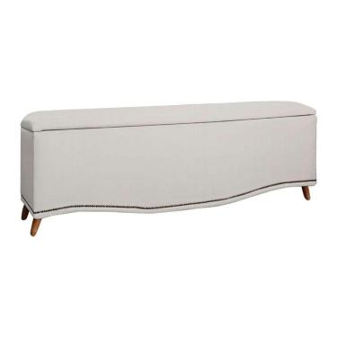 Imagem de Calçadeira Sapateira Baú Holanda 140cm De Largura Linho Star Confort Branco
