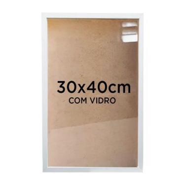 Imagem de Moldura Quadro Caixa 3cm 30x40cm Foto Poster Ilustração Com Vidro - Vá