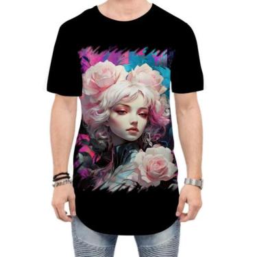 Imagem de Camiseta Longline Mulher de Rosas Paixão 19 - Kasubeck Store, P