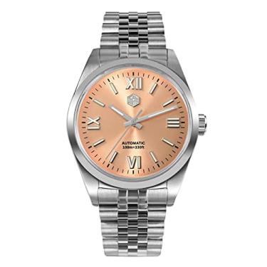 Imagem de Relógios masculinos San Martin SN0050G de luxo com algarismos romanos Sunray Dial Clássico Negócios YN55 Relógios de pulso mecânicos automáticos, Cor 4
