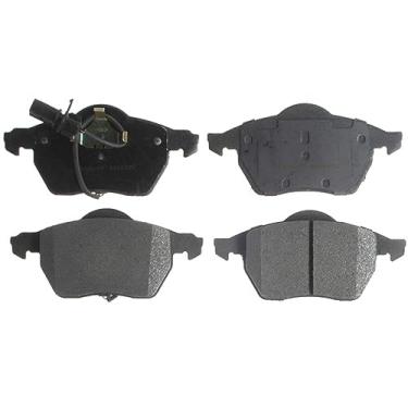 Imagem de ACDelco Conjunto de pastilhas de freio a disco dianteiro semi-metálicas 14D840M prata com sensor de desgaste