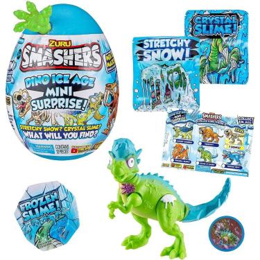 Imagem de Ovo Surpresa Mini Smashers Dino Era Glacial com Figura de Dinossauro - ZURU
