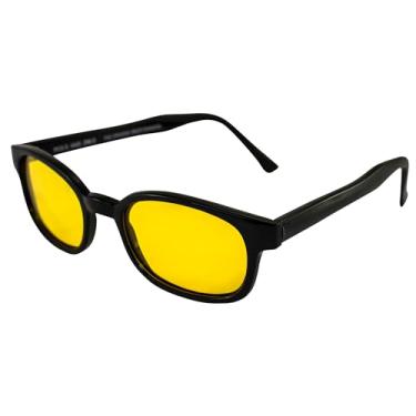 Imagem de Óculos de sol Pacific Coast Original KD's Biker (armação preta/lentes amarelas) da Pacific Coast