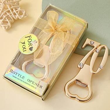 Imagem de Yuokwer Abridores de garrafa, 24 peças, lembrancinhas de festa de aniversário, lembrancinhas de aniversário de 70 anos para convidados, número 70 decorações de festa de aniversário abridores de garrafa de cerveja para presentes de festa suprimentos de lembrança (ouro 70º, 24)