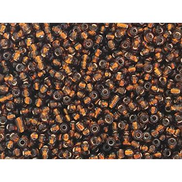 Imagem de Tamanho das contas de sementes: 11/0 50 g / 1,76 oz (forro de prata âmbar)