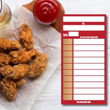 Imagem de Cartões de raspar de futebol de 10 linhas (100 cartas/pacote) – Cartas de bilhar Superbowl – Cartões de raspar de futebol – Cartões de apostas de raspar – Cartões de raspar de futebol (vermelho)