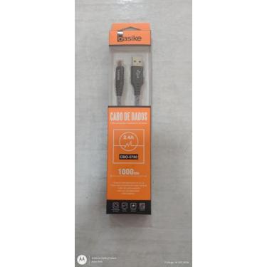 Imagem de Cabo carregador e transmissor de dados - basike, cinza 