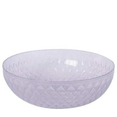 Imagem de Saladeira de plástico 3 litros Cristal Glamour incolor Plasutil ref.14