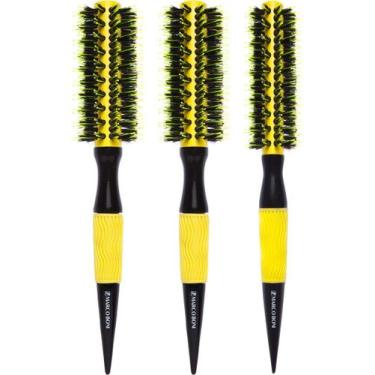 Imagem de Combo escova térmica ceramica profissional 2 M 1 P marco boni - Genéri