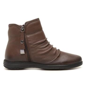 Imagem de Bota Feminina Cano Curto Chocolate Rasteira  307 - Madok k, 38