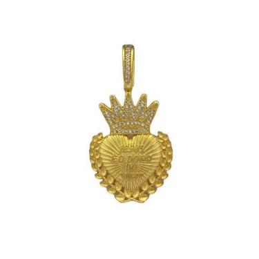 Imagem de Pingente jesus dono cravejado - banhado a ouro 18k - ToJoia18k
