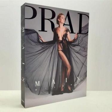 Imagem de Caixa Livro Decorativa Moda Milano 36x27x5cm - Atual Conceito, Cinza