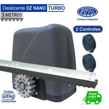 Imagem de Kit Motor Deslizante Portão Dz Nano Turbo Rossi 3 Mts