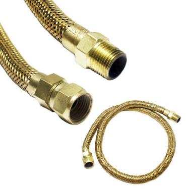 Imagem de Mangueira Flexível De Cobre Para Gás 60cm 1/2 Macho Fêmea - Haenke